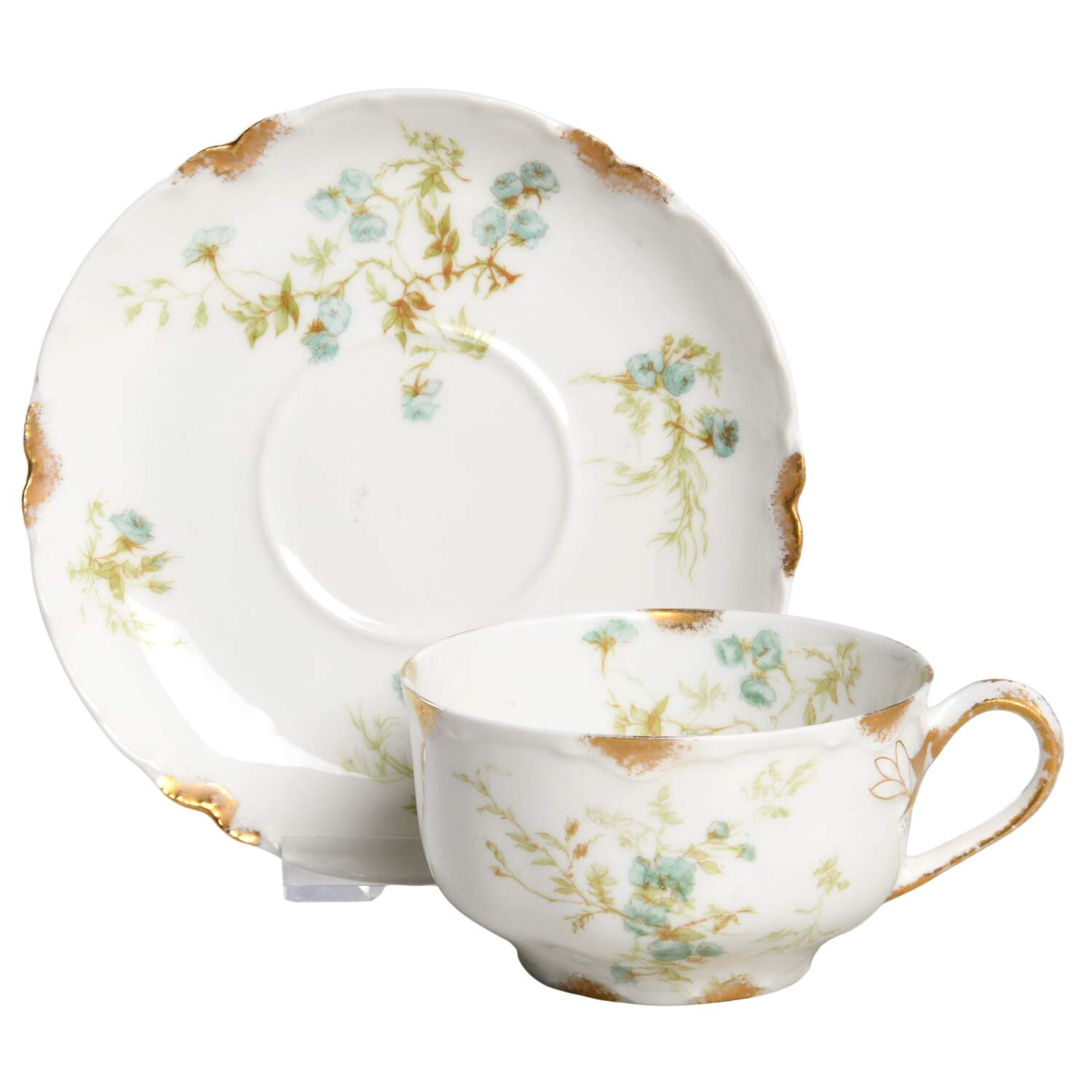 Schleiger 459 Flat Cup & Saucer Set by Haviland-1