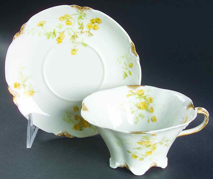 Schleiger 459F Flat Cup & Saucer Set by Haviland-1