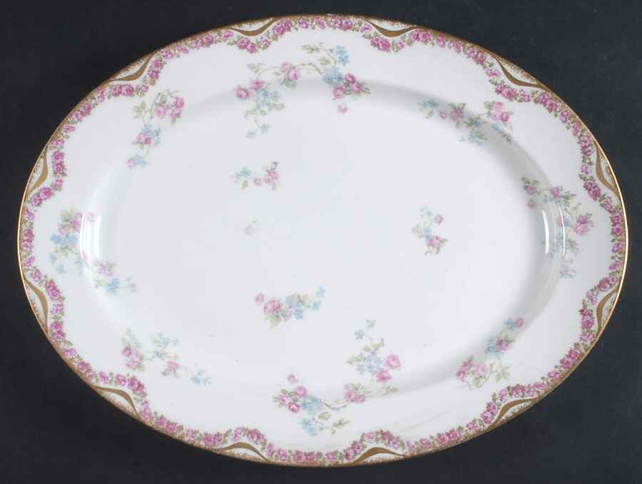 Schleiger 461b 16" Oval Serving Platter by Haviland-1