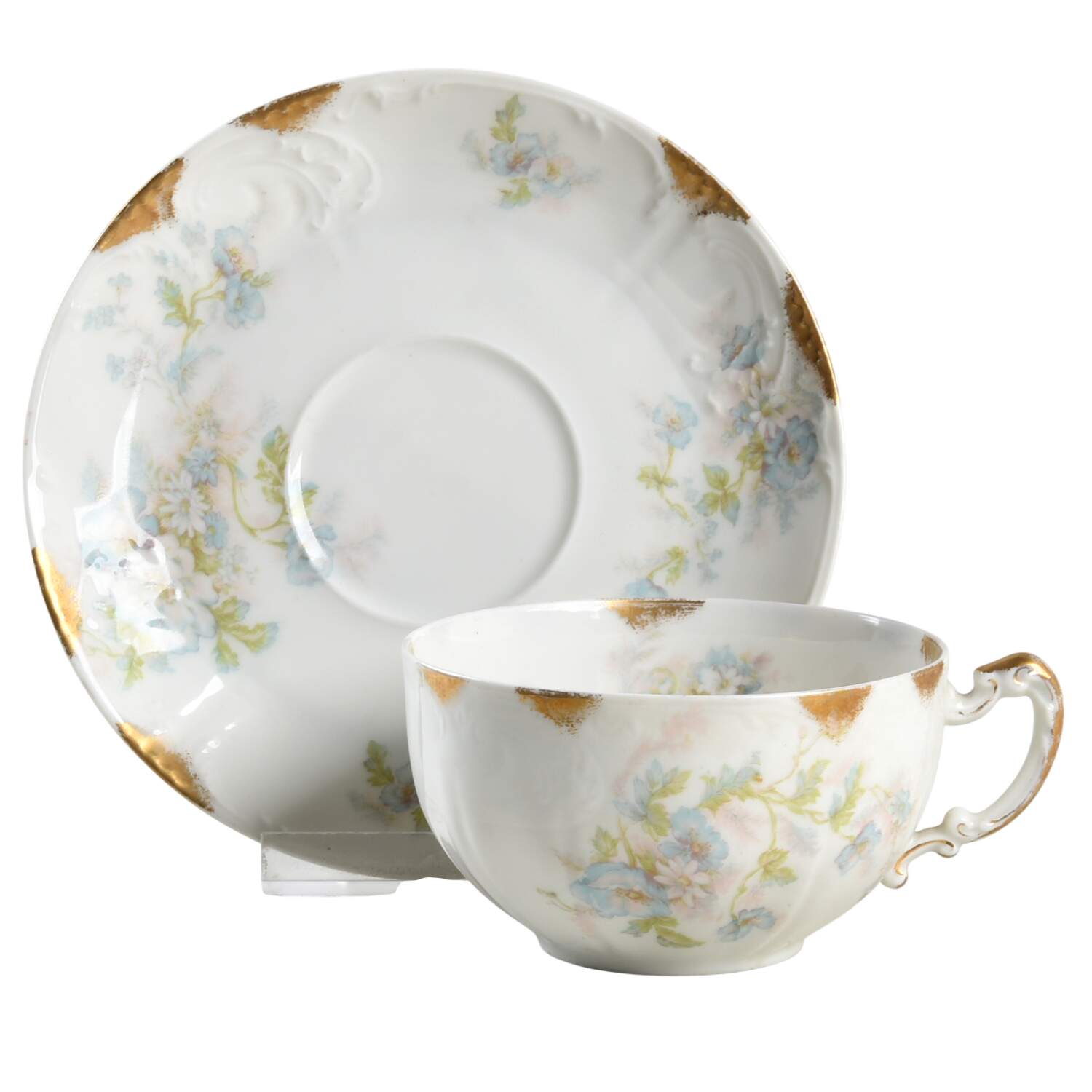 Schleiger 466d Flat Cup & Saucer Set by Haviland-1