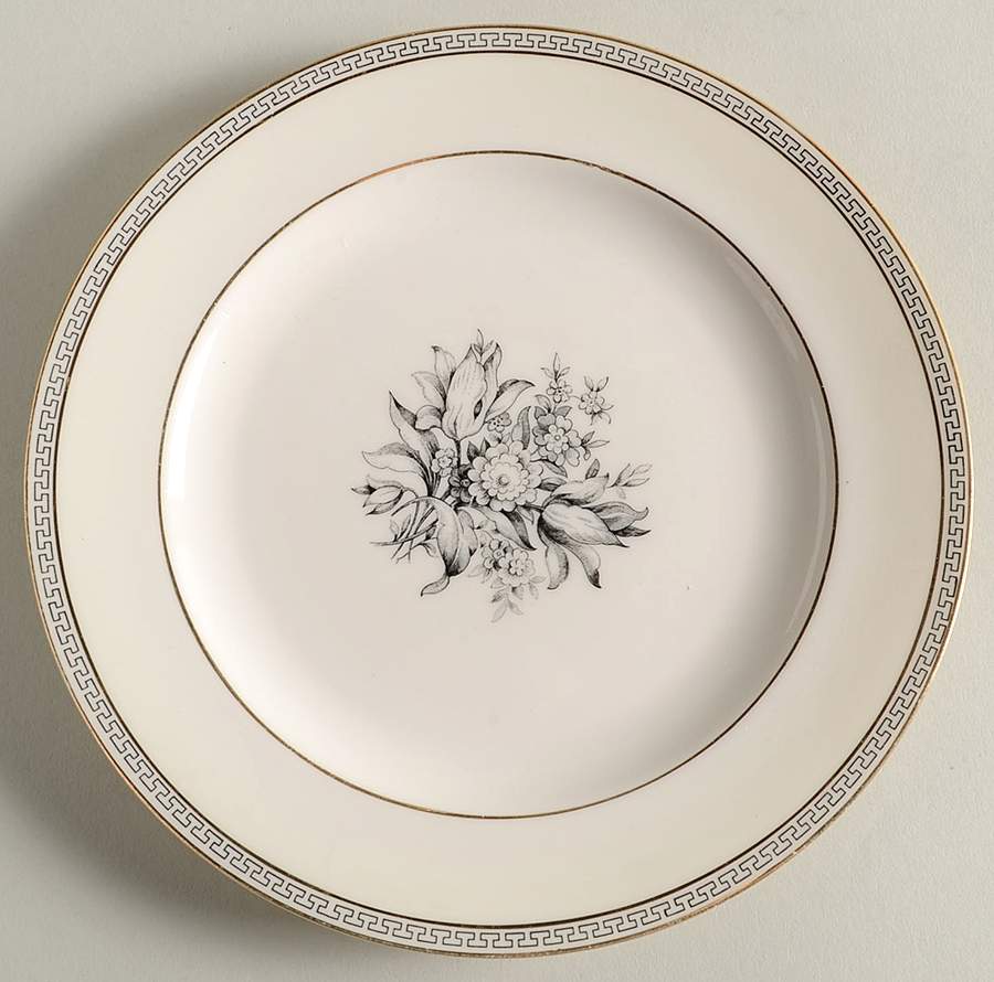 Greek Key Salad Plate by Haviland-1
