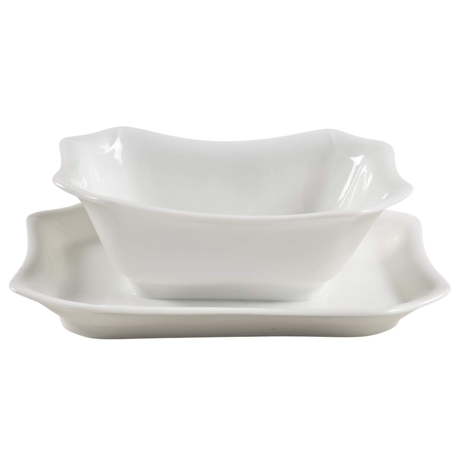 Schleiger 1118 Gravy Boat with Attached Underplate by Haviland-1