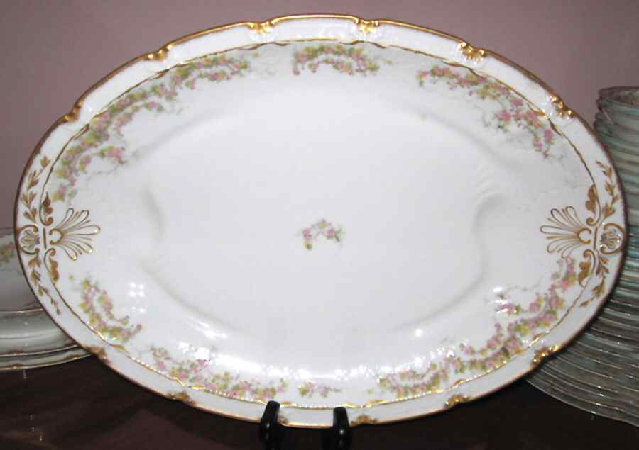 Schleiger 475a 12" Oval Serving Platter by Haviland-1