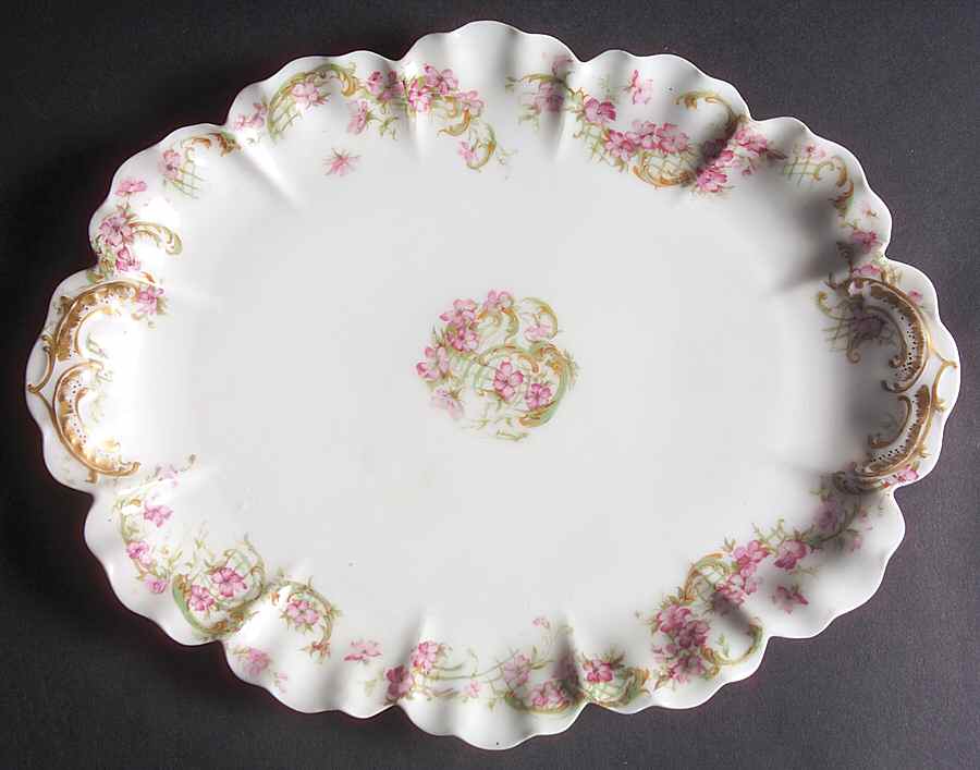 Schleiger 489b 11" Oval Serving Platter by Haviland-1