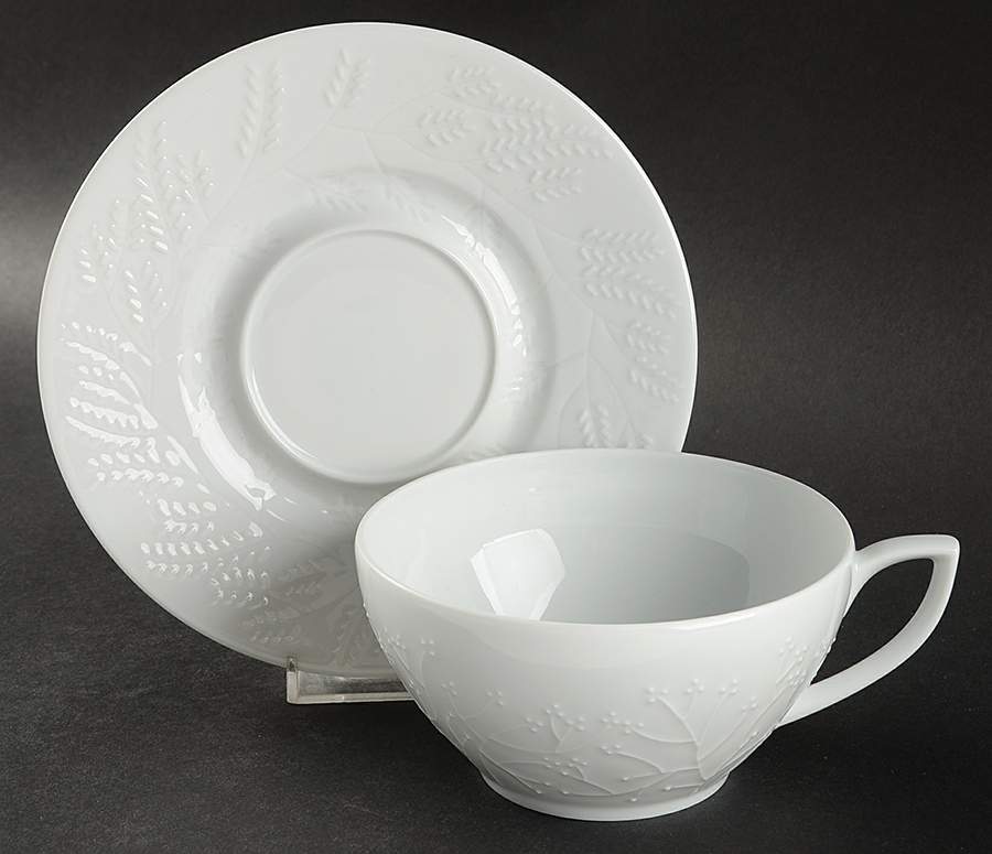 Provence Blanc Breakfast Cup & Saucer Set by Haviland-1