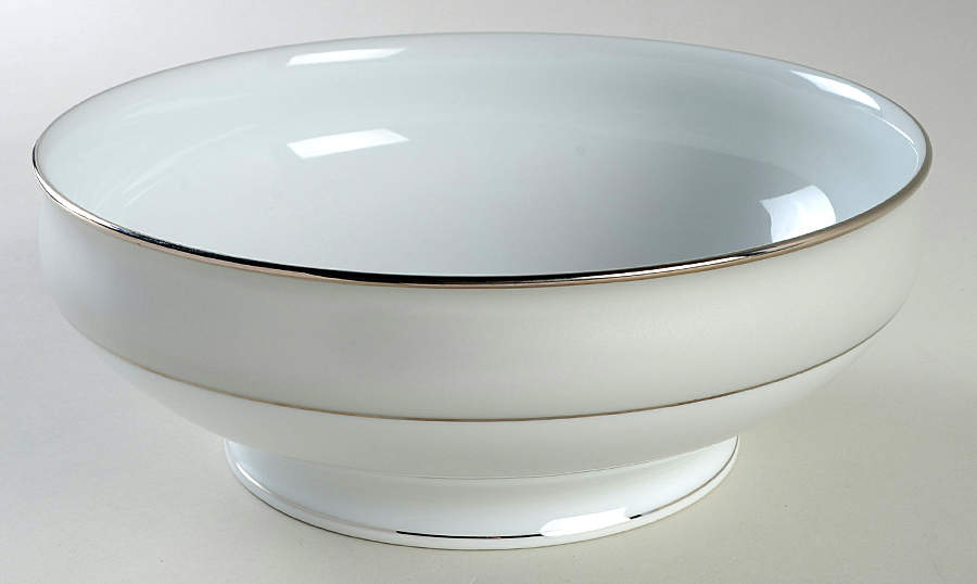 Clair de Lune (No Arches, Gray Matte Rim) 9" Salad Serving Bowl by Haviland-1