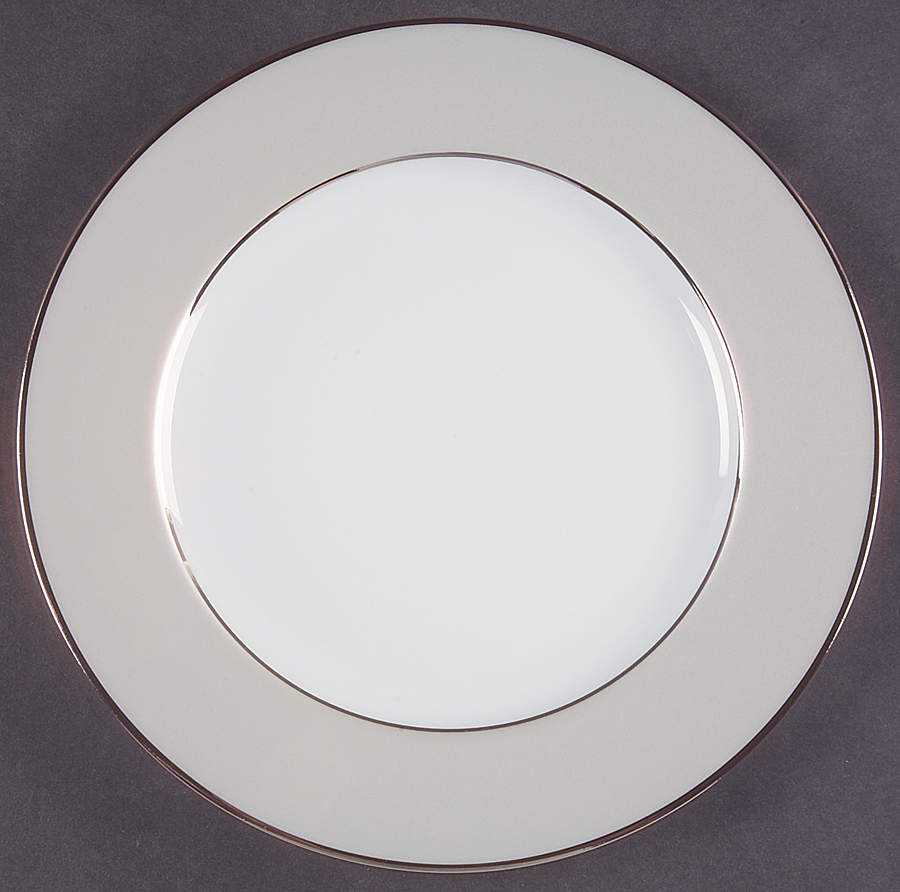 Clair de Lune (No Arches, Gray Matte Rim) Dessert Luncheon Plate by Haviland-1