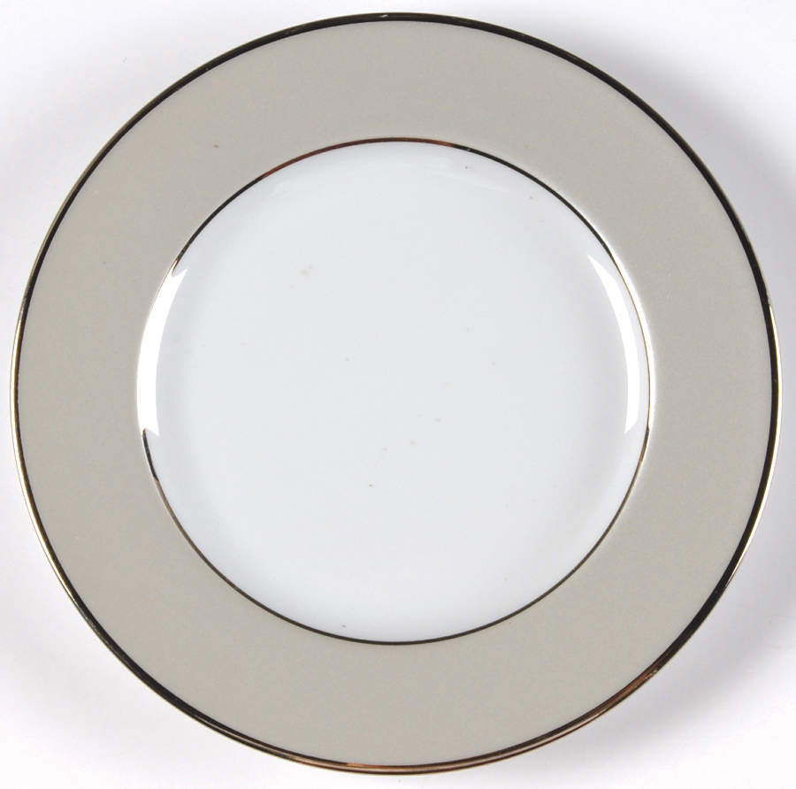 Clair de Lune (No Arches, Gray Matte Rim) Bread & Butter Plate by Haviland-1
