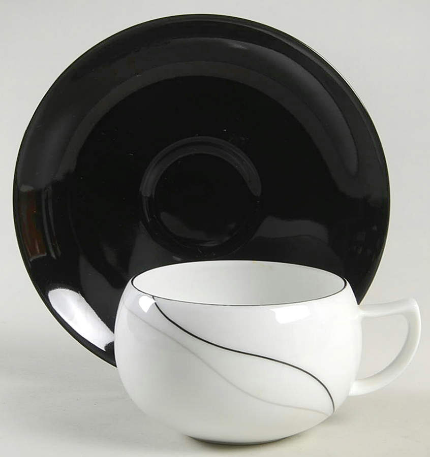 Threads Flat Cup & Saucer Set by Daniel Hechter-1