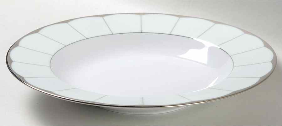 Illusion Celadon (Menthe) Large Rim Soup Bowl by Haviland-1