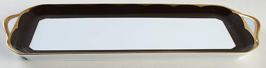Illusion Chocolat Oblong Cake Plate by Haviland-1