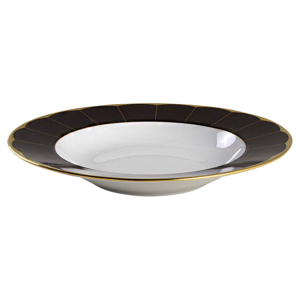Illusion Chocolat Large Rim Soup Bowl by Haviland-1