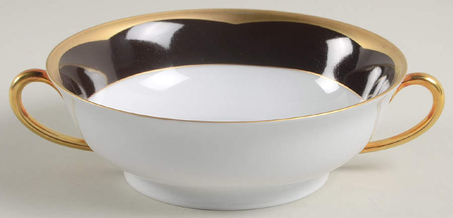 Illusion Chocolat Flat Cream Soup Bowl by Haviland-1