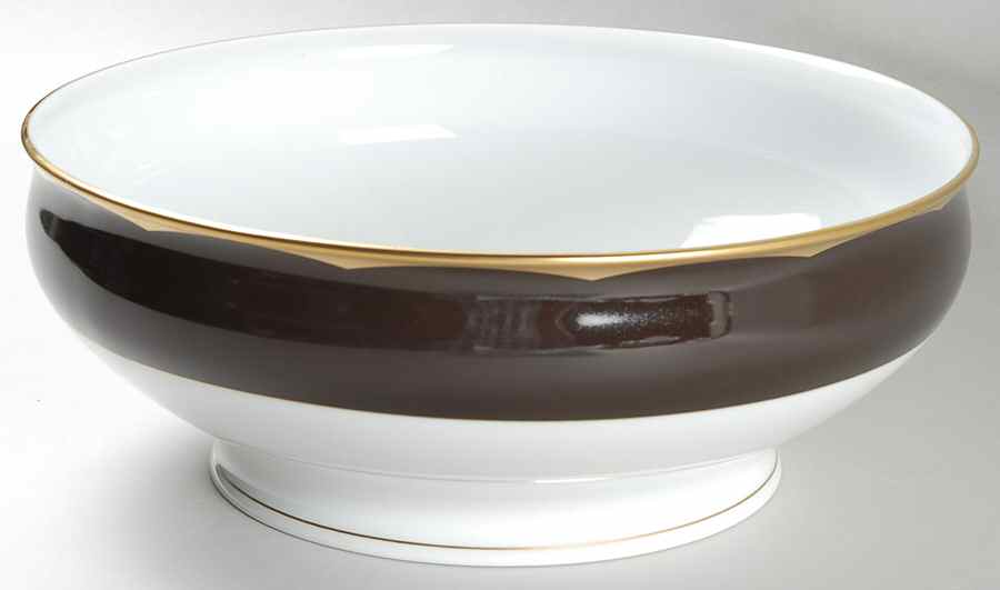 Illusion Chocolat 9" Salad Serving Bowl by Haviland-1
