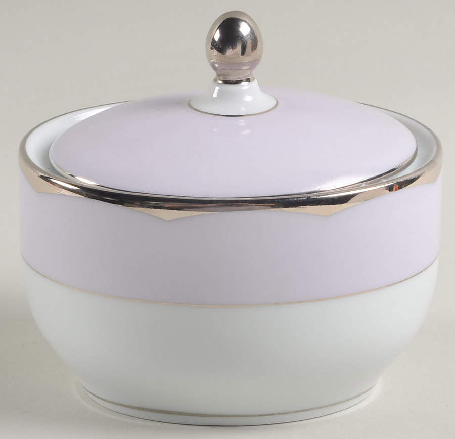 Illusion Lavender (Lavande) Sugar Bowl & Lid by Haviland-1