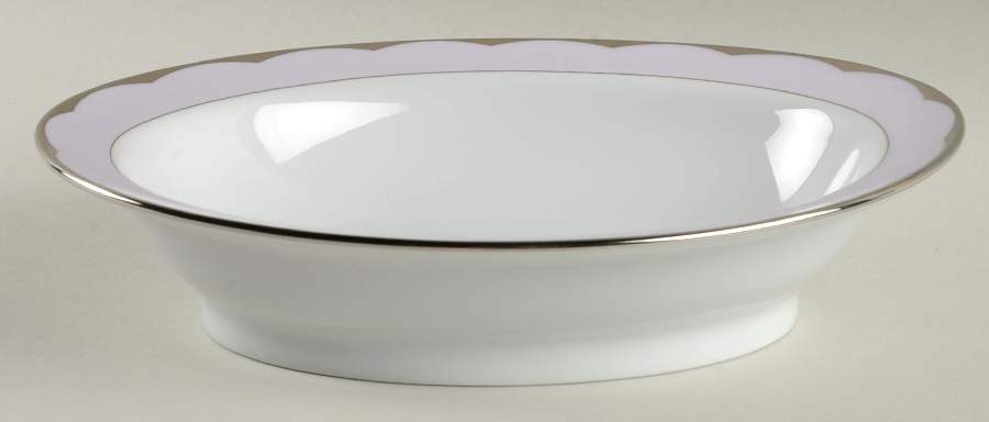 Illusion Lavender (Lavande) 9" Oval Vegetable Bowl by Haviland-1
