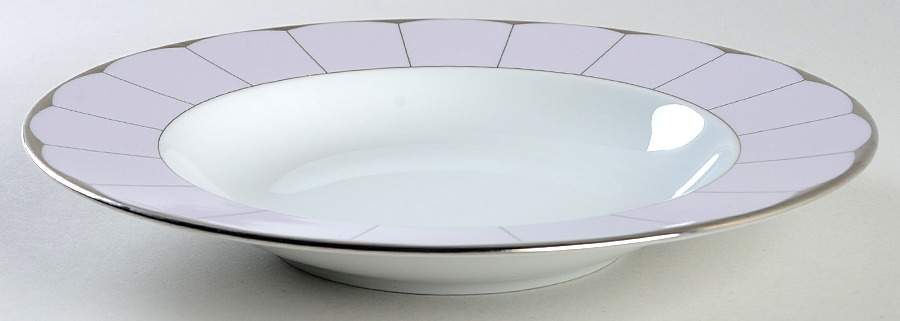 Illusion Lavender (Lavande) Large Rim Soup Bowl by Haviland-1