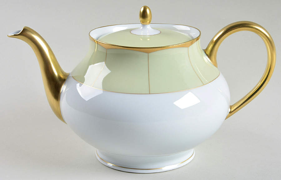Illusion Endive (Anis) Teapot & Lid by Haviland-1