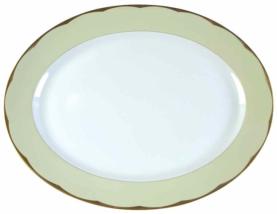 Illusion Endive (Anis) 15" Oval Serving Platter by Haviland-1