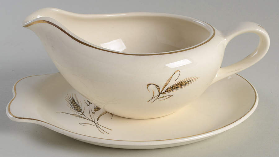 Royal Joci Gravy Boat & Underplate/Relish by Homer Laughlin -1