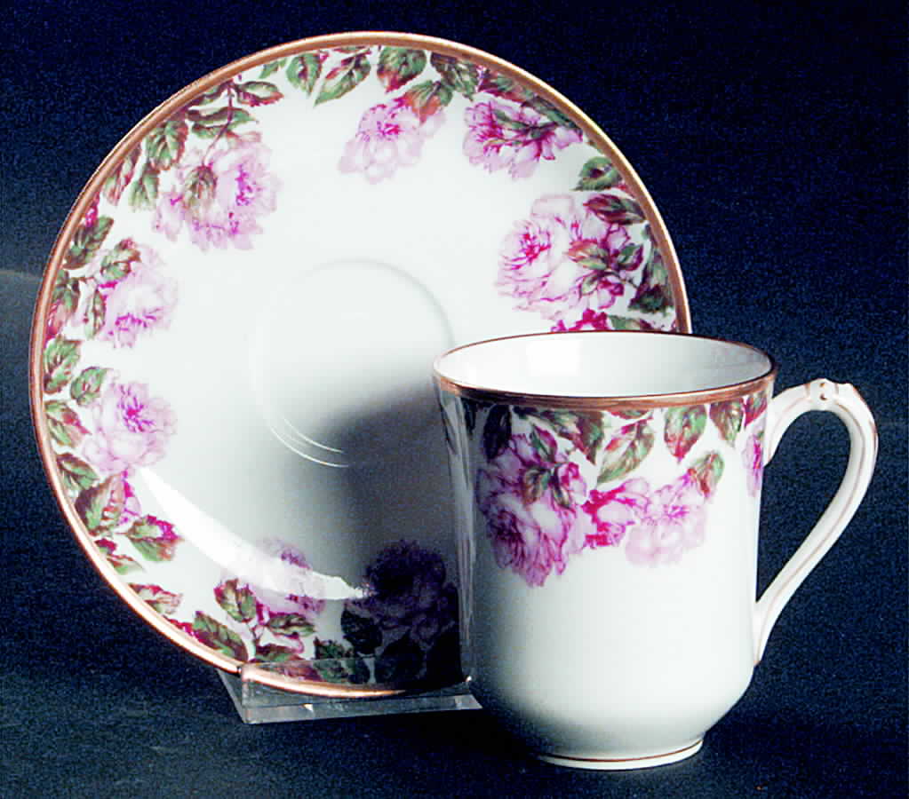 Schleiger 496a Chocolate Cup & Saucer Set by Haviland-1
