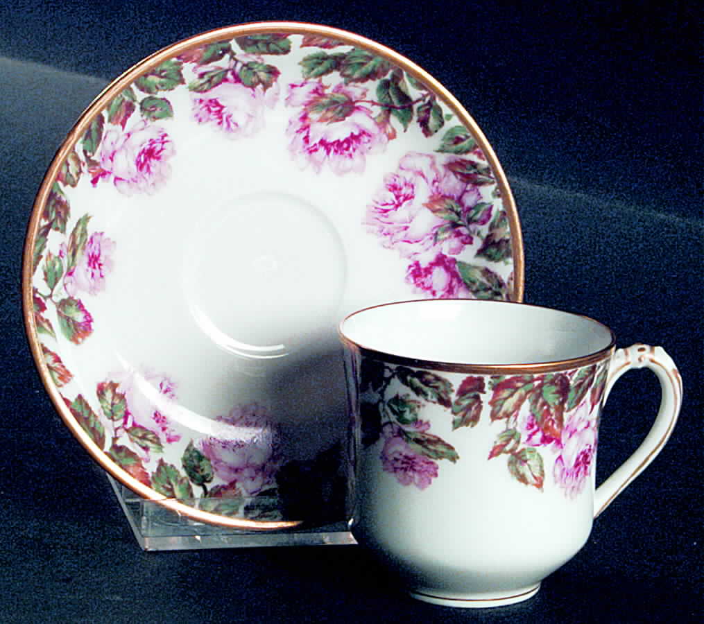 Schleiger 496a Flat Demitasse Cup & Saucer Set by Haviland-1