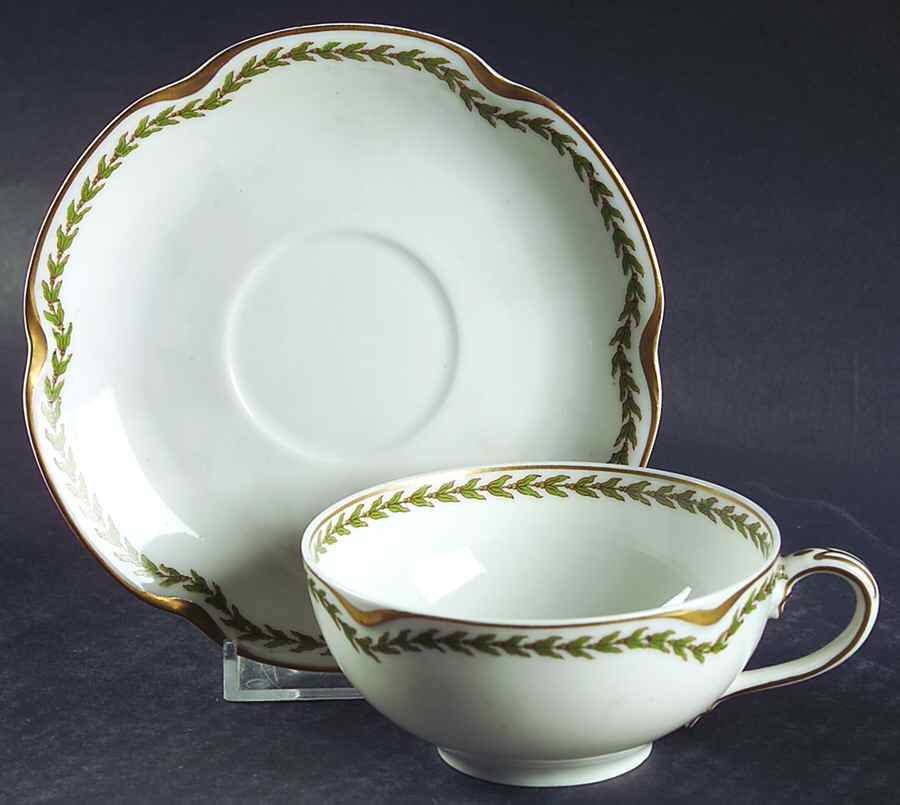 Schleiger 519c Flat Cup & Saucer Set by Haviland-1