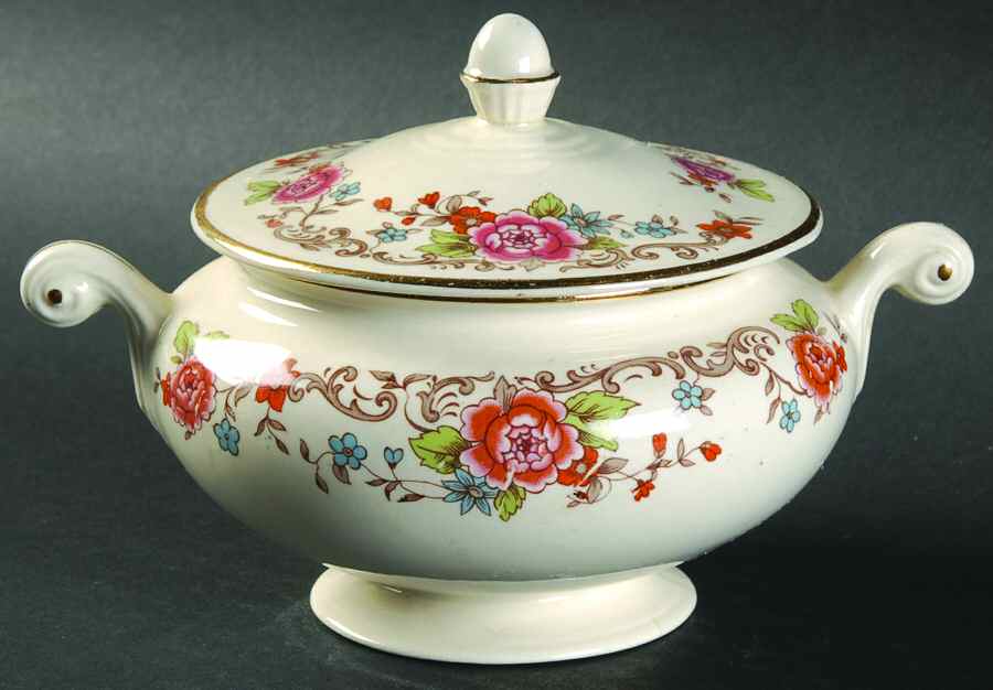 N419 Sugar Bowl & Lid by Homer Laughlin -1