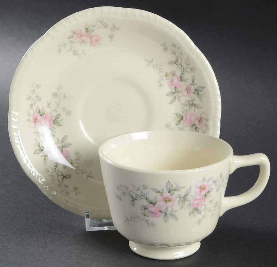 W442 Footed Cup & Saucer Set by Homer Laughlin -1
