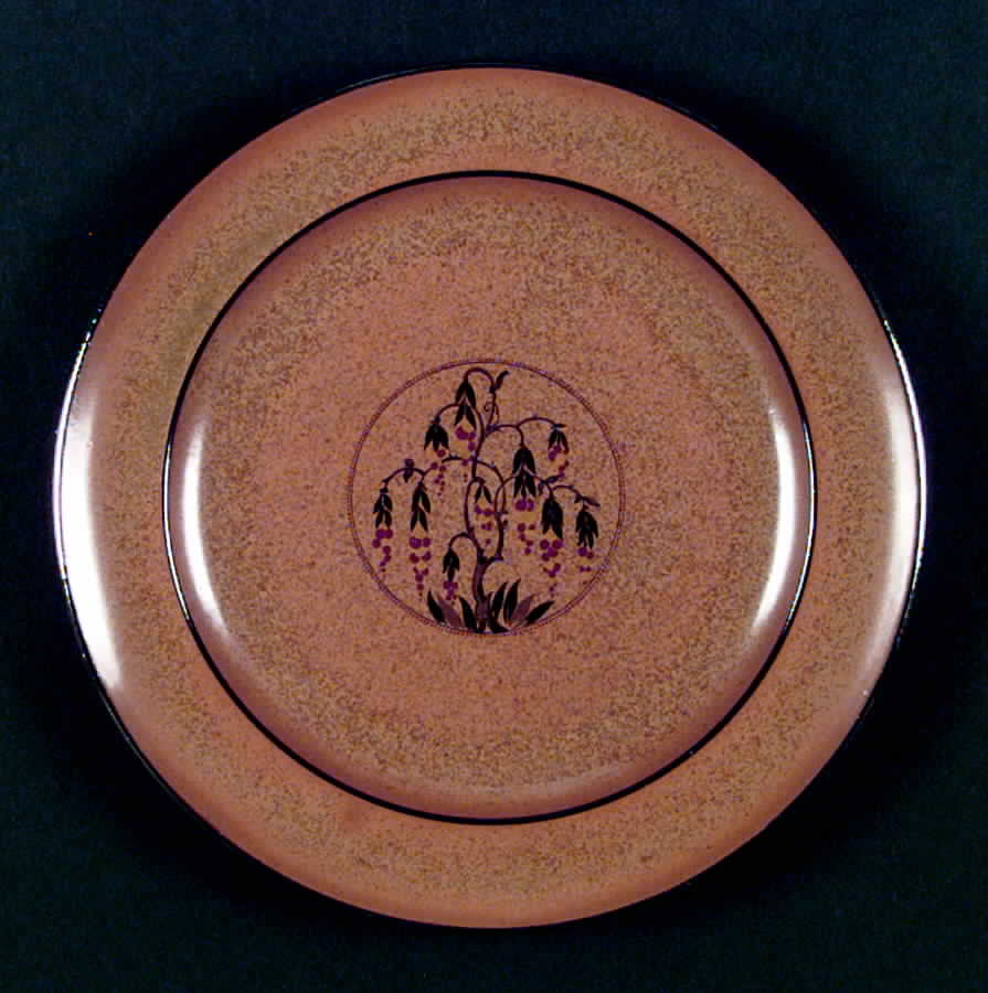 718dp (Brown Background) Dinner Plate by Homer Laughlin -1