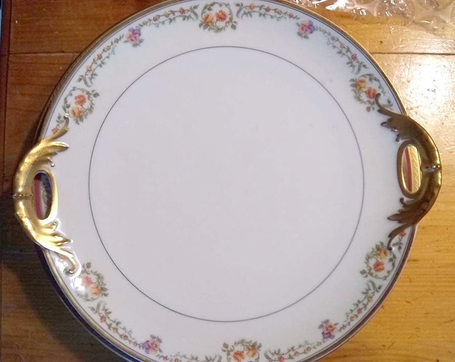 Schleiger 534C Handled Cake Plate by Haviland-1