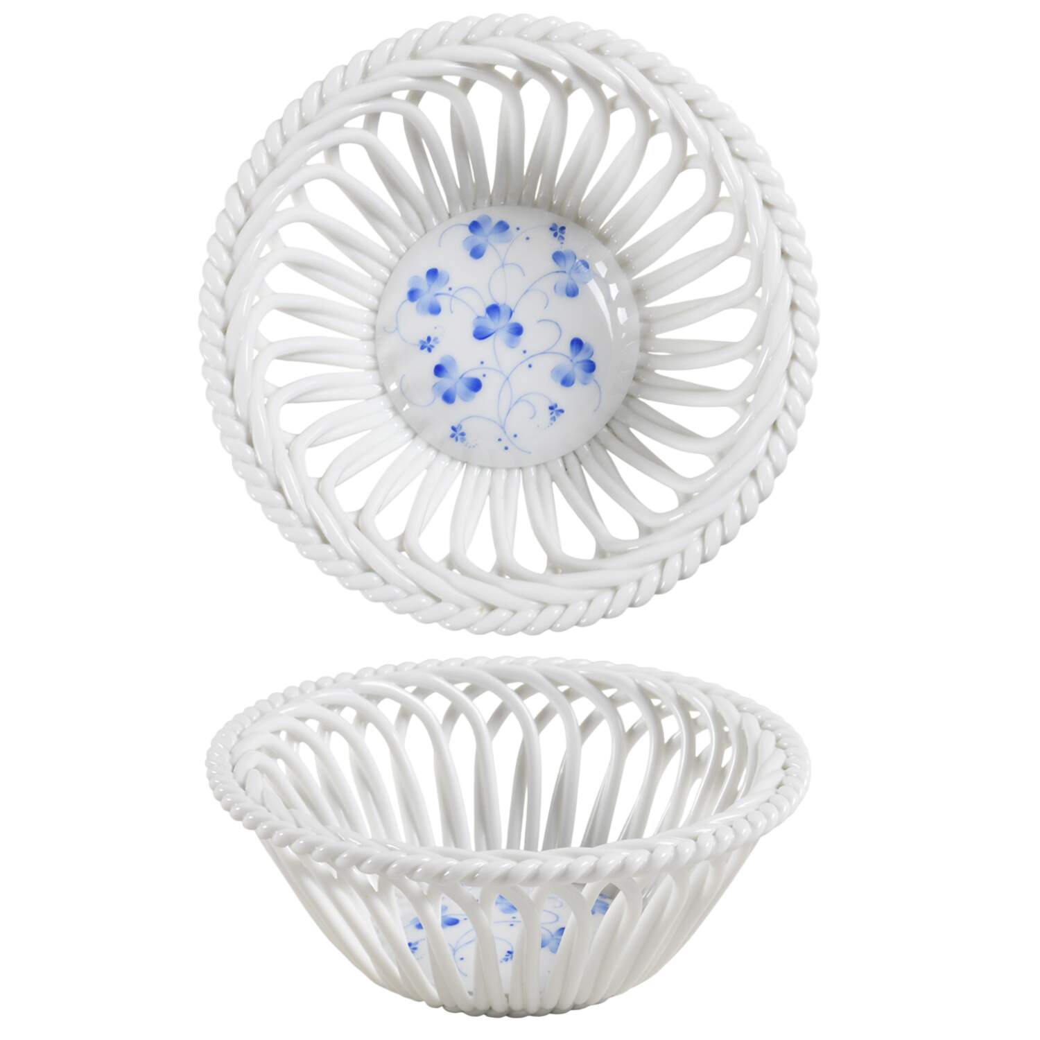 Rachael (Newer) 5" Open Weave Basket by Herend-1