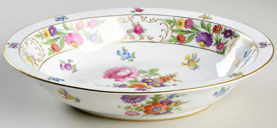 Dresden Sprays (Smooth) 9" Oval Vegetable Bowl by Hammersley-1