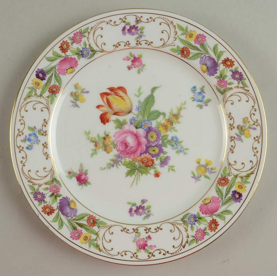 Dresden Sprays (Smooth) Salad Plate by Hammersley-1
