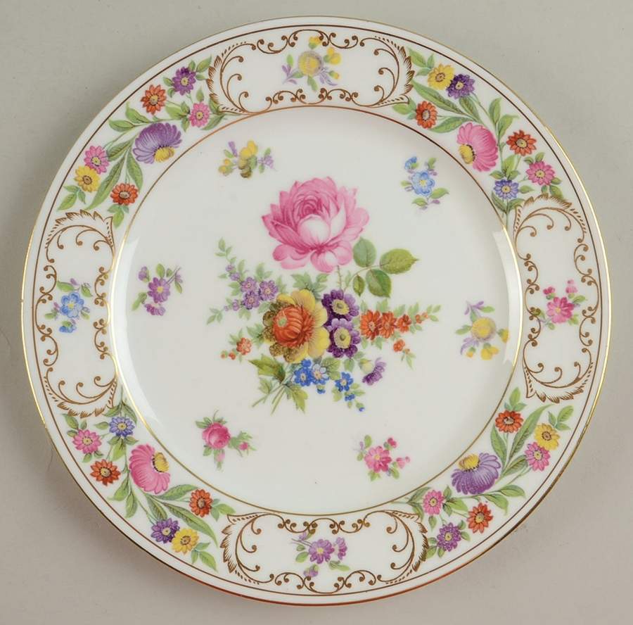 Dresden Sprays (Smooth) Salad Plate by Hammersley-1