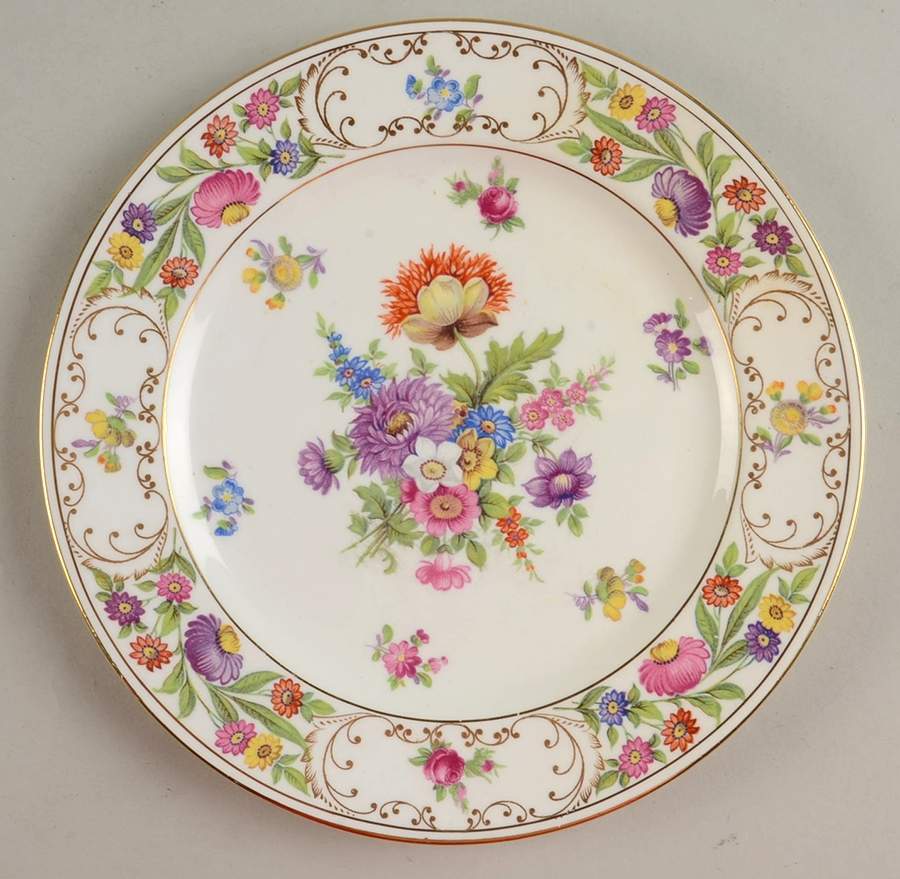 Dresden Sprays (Smooth) Salad Plate by Hammersley-1