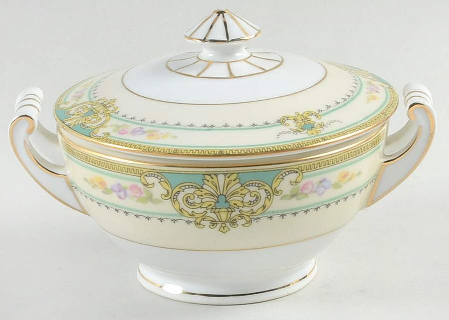 HWC14 Sugar Bowl & Lid by HW (Germany, Czech)-1