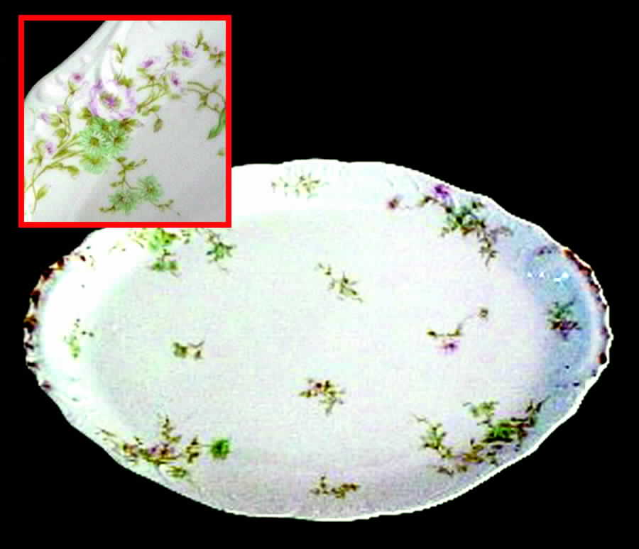Schleiger 840l 17" Oval Serving Platter by Haviland-1