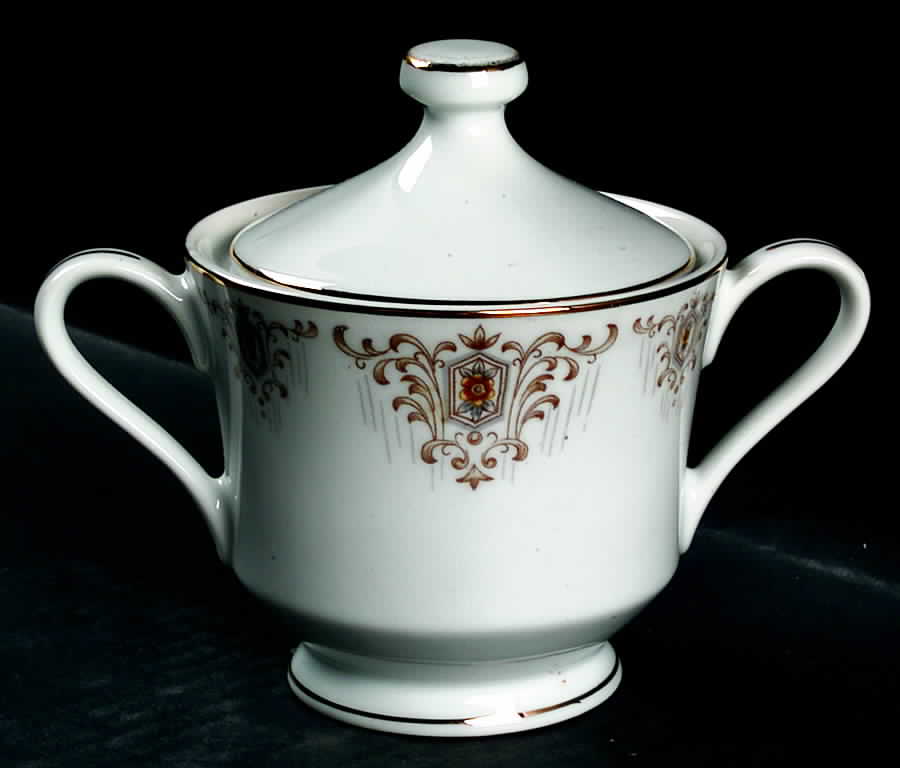 Autumn Sugar Bowl & Lid by Hira China-1