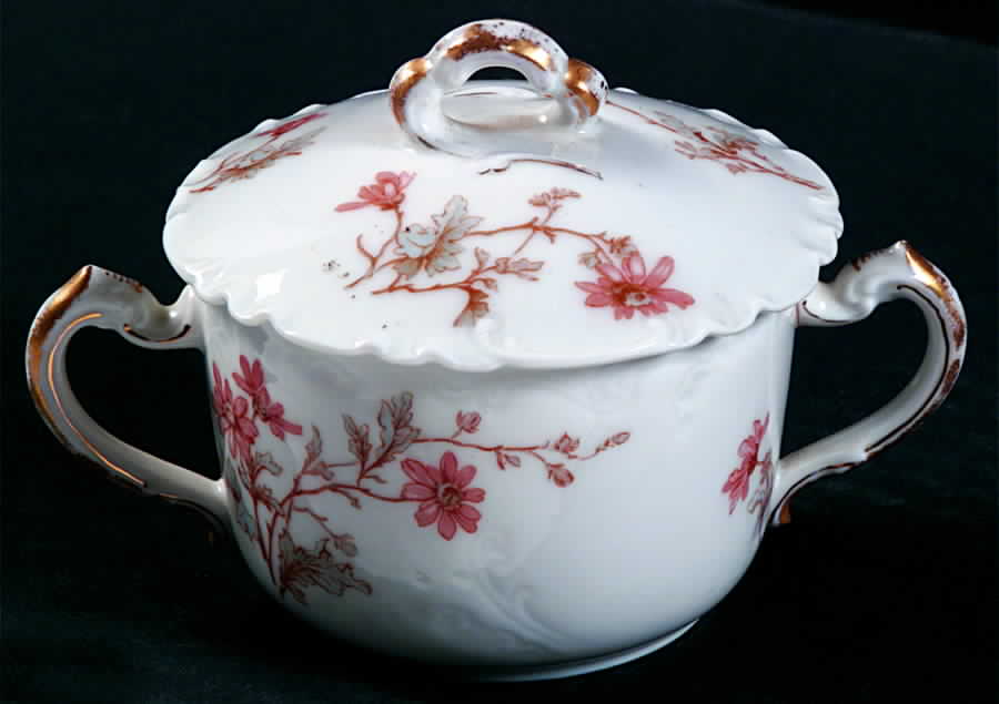 Schleiger 657 Bouillon Soup and Saucer with Lid by Haviland-1