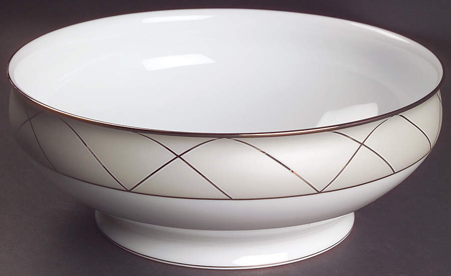 Clair De Lune (Platinum Arches) 9" Salad Serving Bowl by Haviland-1
