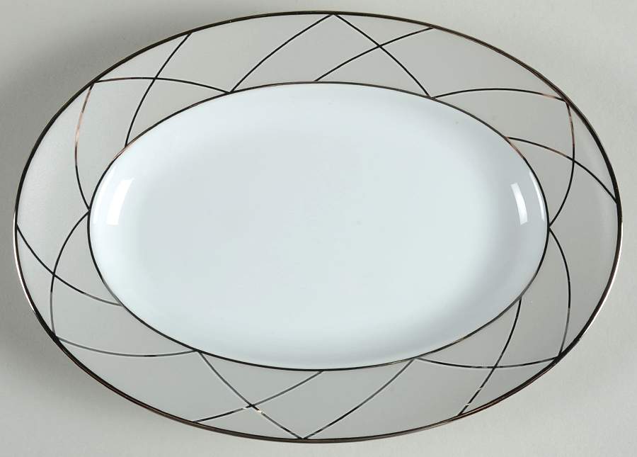 Clair De Lune (Platinum Arches) Pickle Dish by Haviland-1
