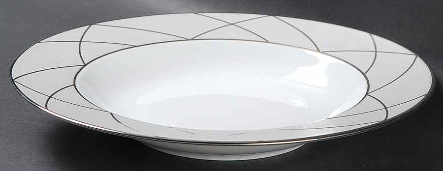 Clair De Lune (Platinum Arches) Large Rim Soup Bowl by Haviland-1