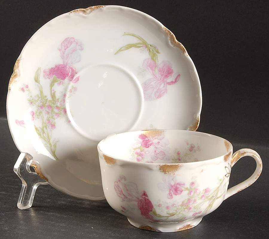 Schleiger 662A Flat Cup & Saucer Set by Haviland-1