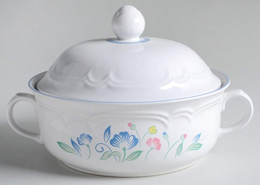 Floral Expressions (Japan, Floral Center) Round Covered Vegetable by Hearthside-1