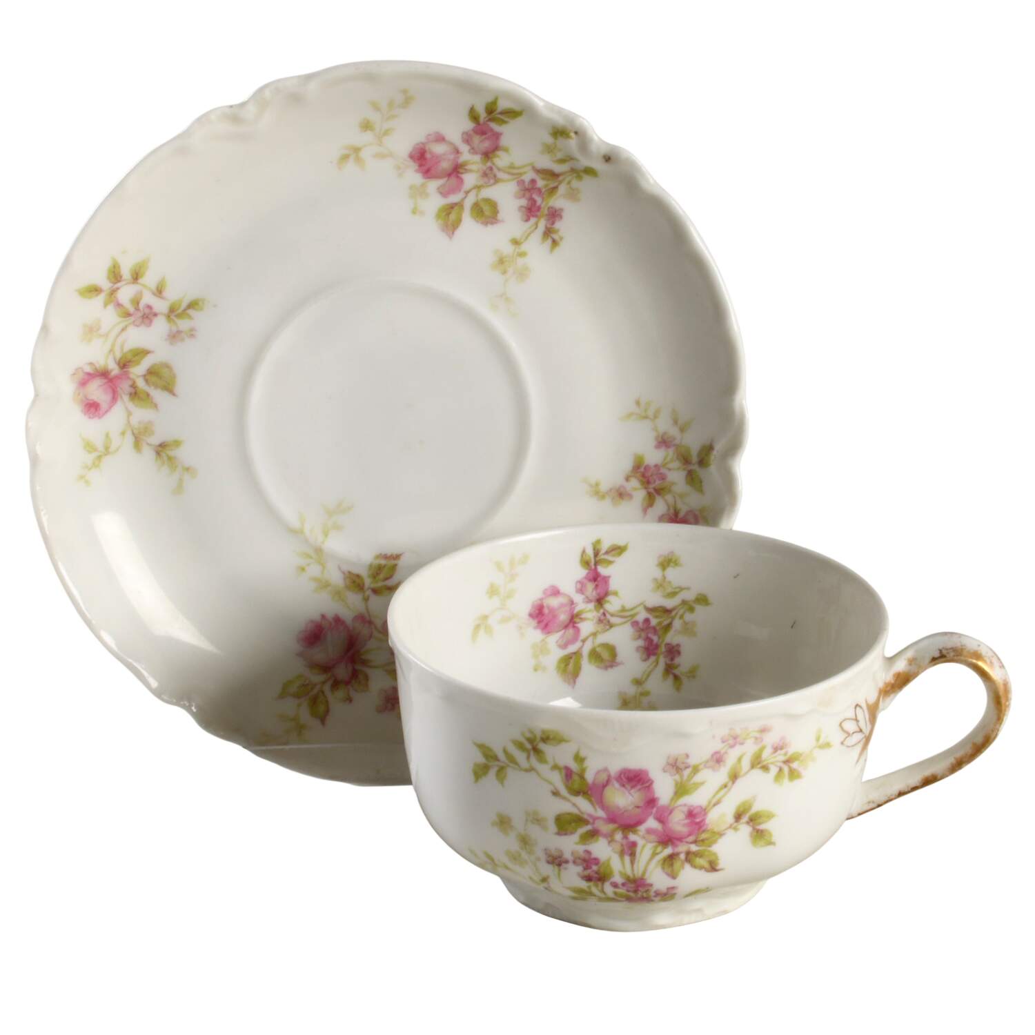 Schleiger 666a Flat Cup & Saucer Set by Haviland-1