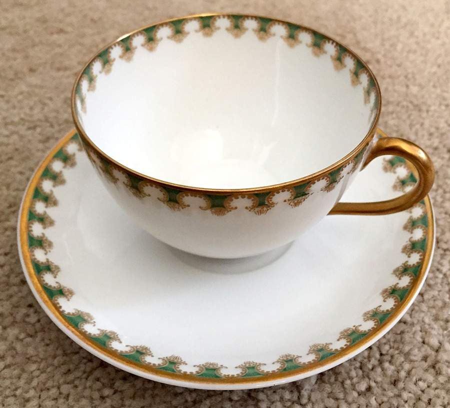 Schleiger 785 Footed Cup & Saucer Set by Haviland-1