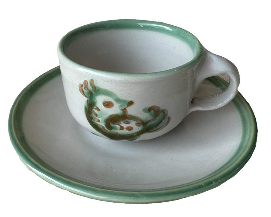 HAD3 Flat Cup & Saucer Set by M A Hadley-1