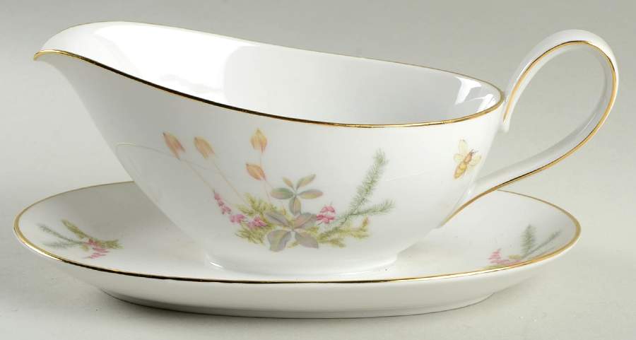 8427 Gravy Boat with Attached Underplate by Hutschenreuther-1