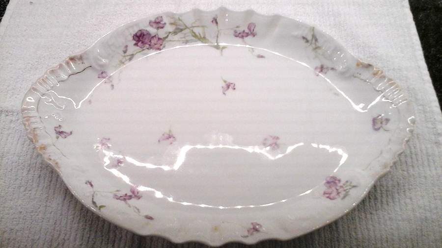 Schleiger 835 13" Oval Serving Platter by Haviland-1